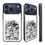 Doodle Art White iPhone 17 Pro Case Back Covers MGC0064