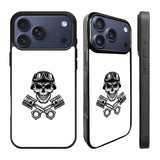 Skull Piston Art iPhone 17 Pro Case Back Covers MGC0127