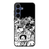 Doodle Art Black Samsung Galaxy S25 FE Case Back Covers MGC0060
