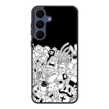 Doodle Art Black Samsung Galaxy S25 FE Case Back Covers MGC0061