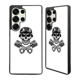 Skull Piston Art Samsung Galaxy S25 Ultra Case Back Covers MGC0127
