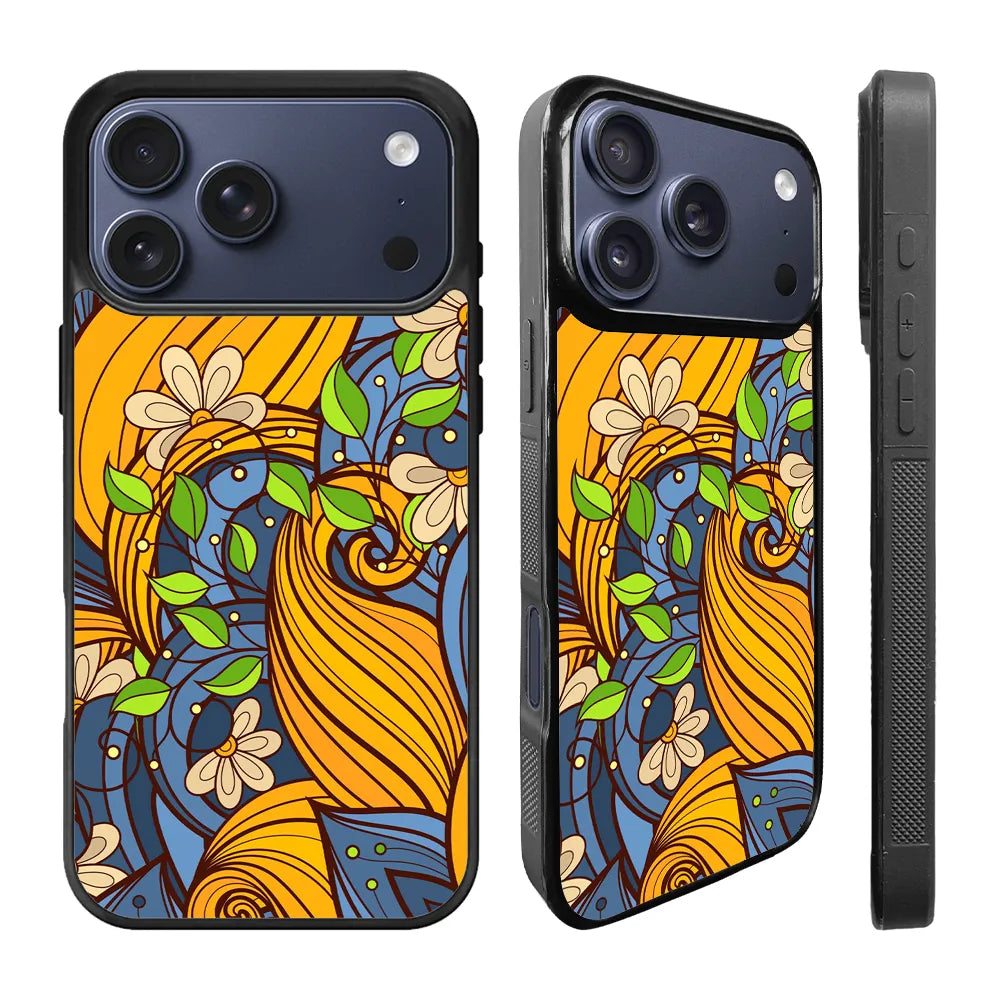 Floral Yellow Art iPhone 17 Pro Max Case Back Covers MGC0084