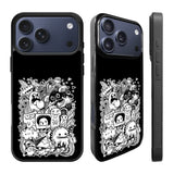 Doodle Art Black iPhone 17 Pro Case Back Covers MGC0058