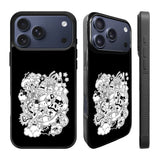 Doodle Art Black iPhone 17 Pro Case Back Covers MGC0059