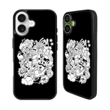 Doodle Art Black iPhone 17 Case Back Covers MGC0059