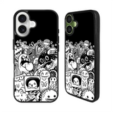 Doodle Art Black iPhone 17 Case Back Covers MGC0060
