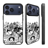 Doodle Art White iPhone 17 Pro Case Back Covers MGC0066