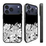 Doodle Art Black iPhone 17 Pro Case Back Covers MGC0061