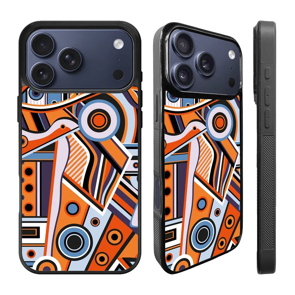 Abstract Art Orange iPhone 17 Pro Max Case Back Covers MGC0002