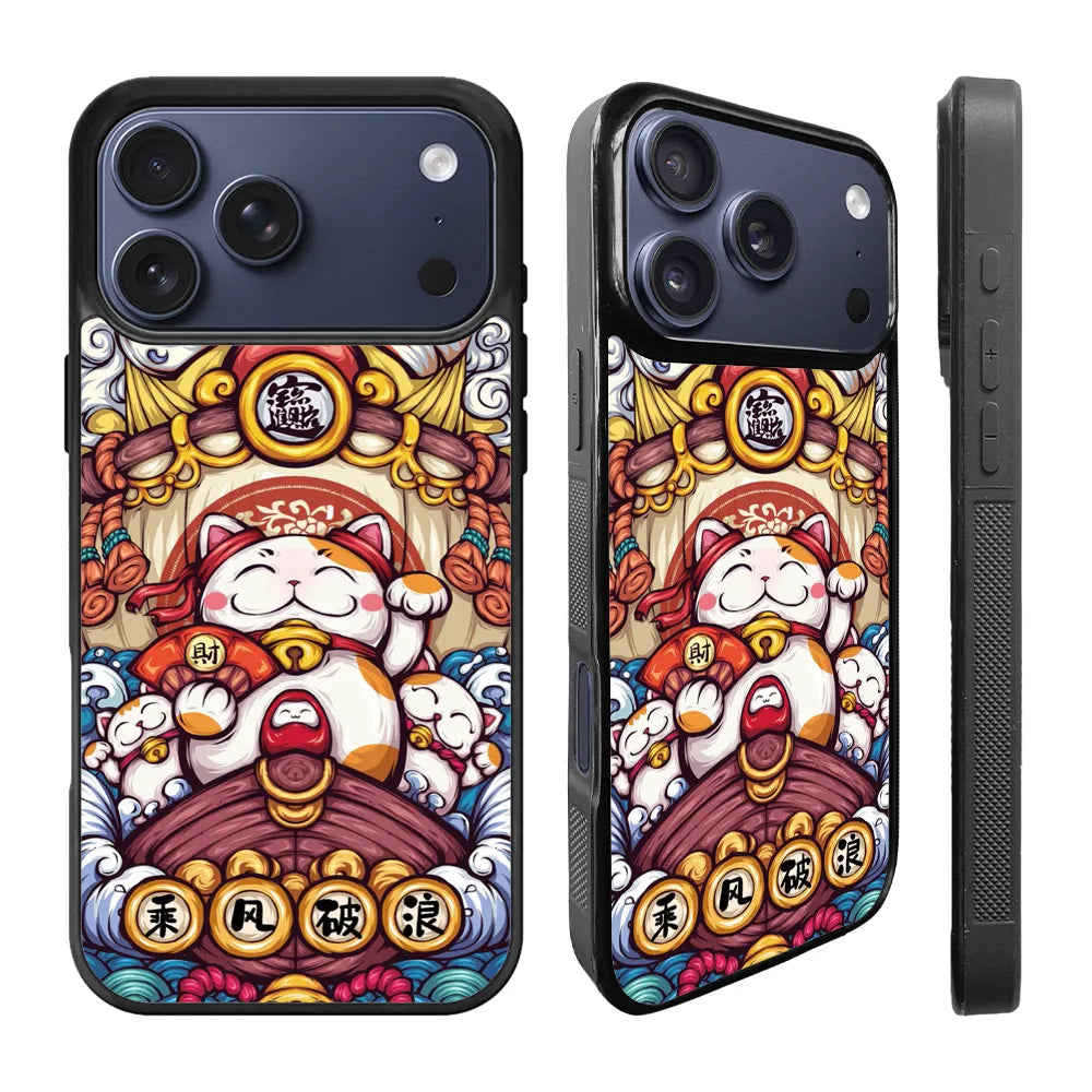 Oriental Cat Art iPhone 17 Pro Max Case Back Covers MGC0106
