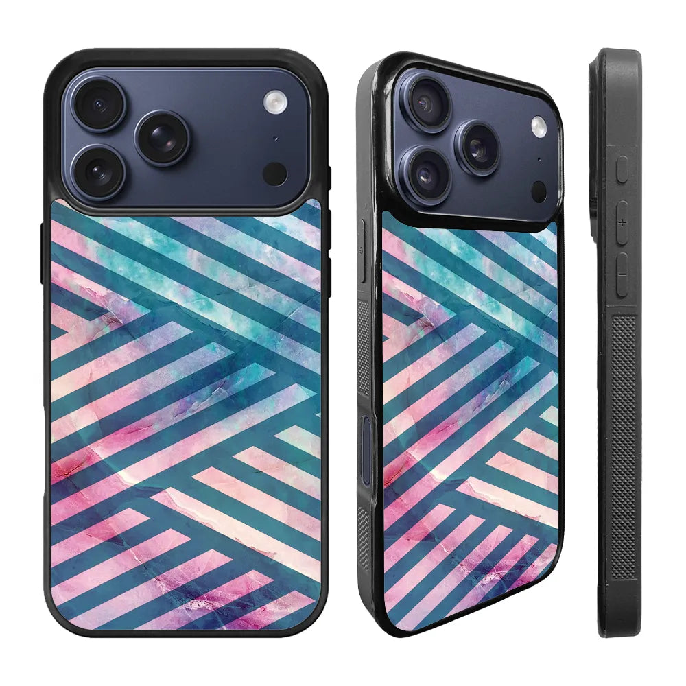 Geometric Marble Art iPhone 17 Pro Case Back Covers MGC0086