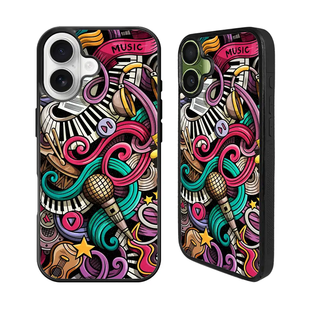 Music Doodle Art iPhone 17 Case Back Covers MGC0103