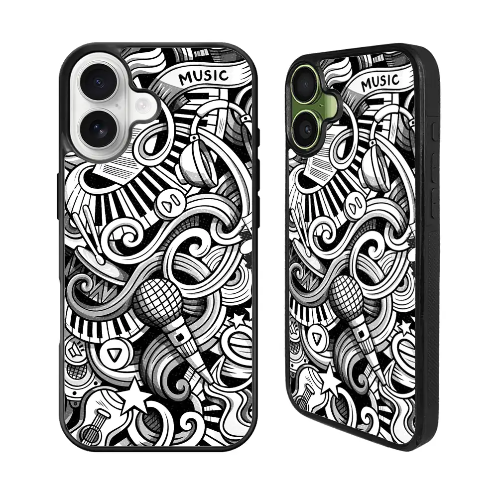 Music Doodle Art iPhone 17 Case Back Covers MGC0104