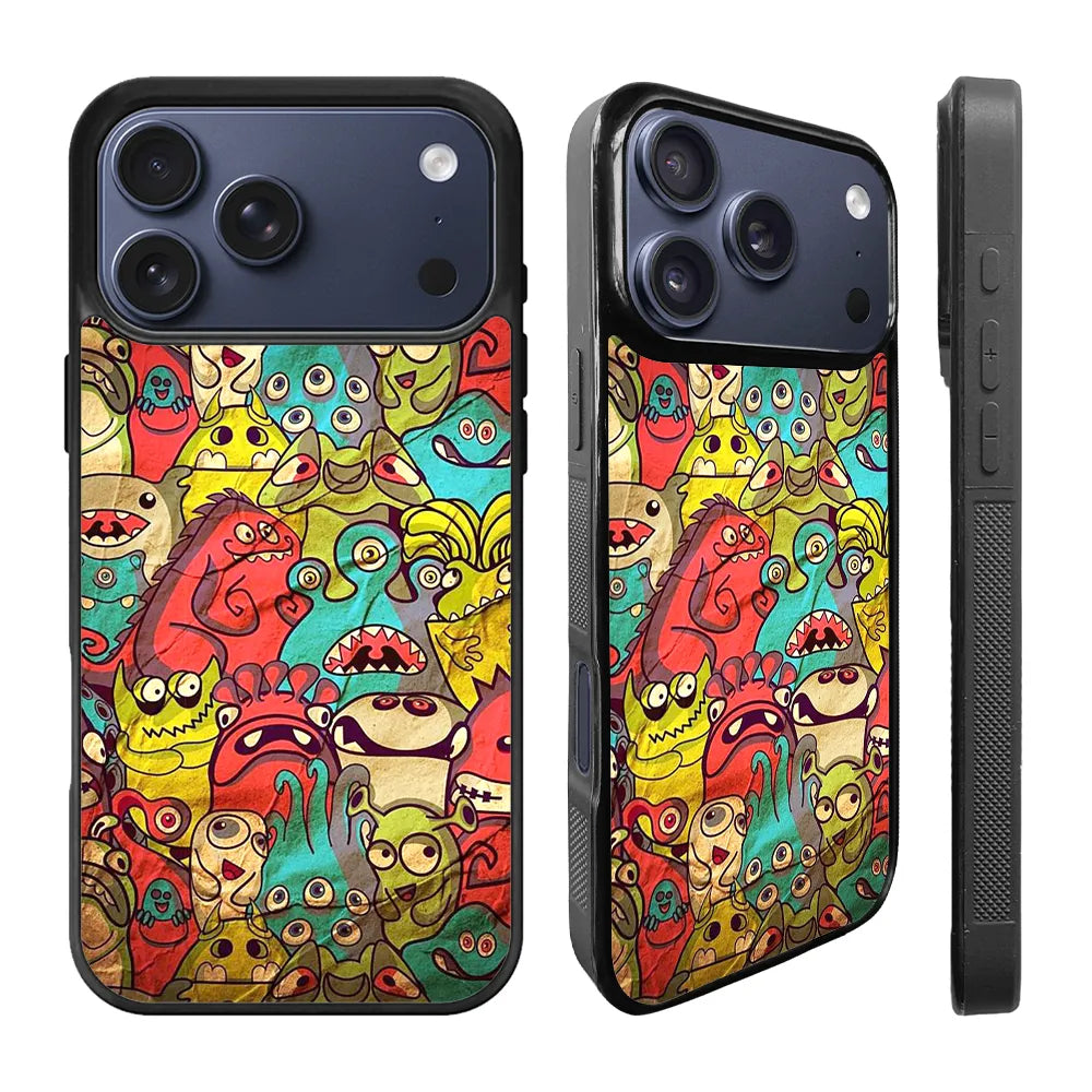 Doodle Monster Art iPhone 17 Pro Case Back Covers MGC0076