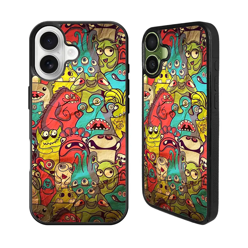 Doodle Monster Art iPhone 17 Case Back Covers MGC0076