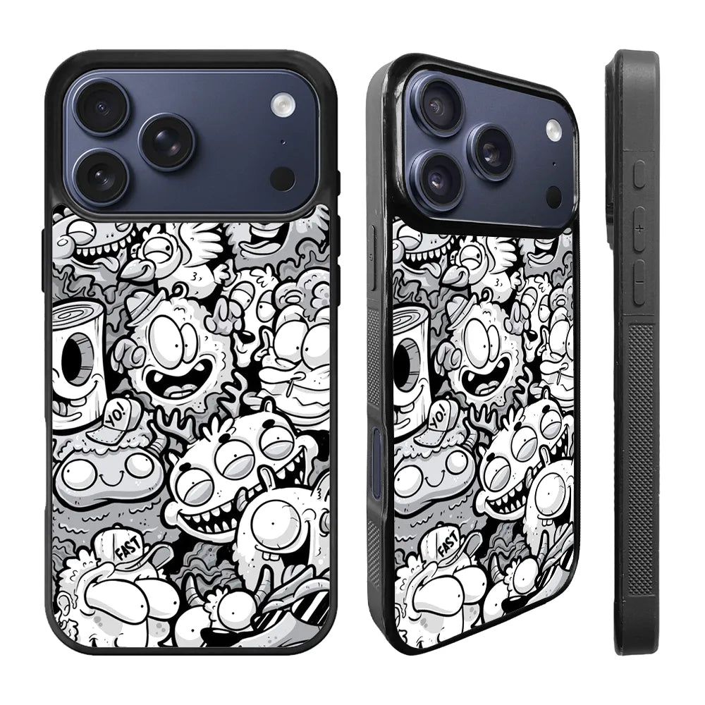 Doodle Art Cartoon iPhone 17 Pro Max Case Back Covers MGC0063