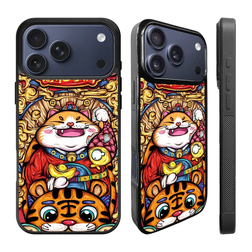 Oriental Cat Art iPhone 17 Pro Max Case Back Covers MGC0107