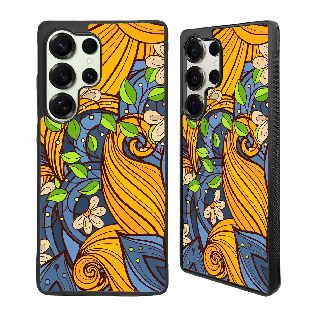 Floral Yellow Art Samsung Galaxy S25 Ultra Case Back Covers MGC0084