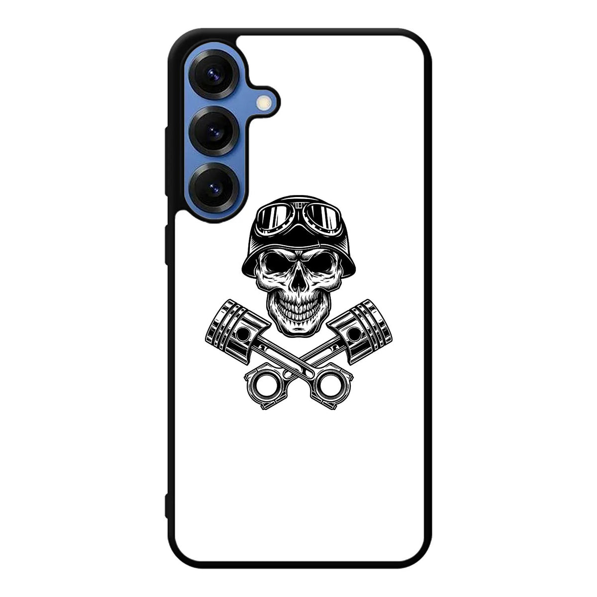 Skull Piston Art Samsung Galaxy S25 Case Back Covers MGC0125