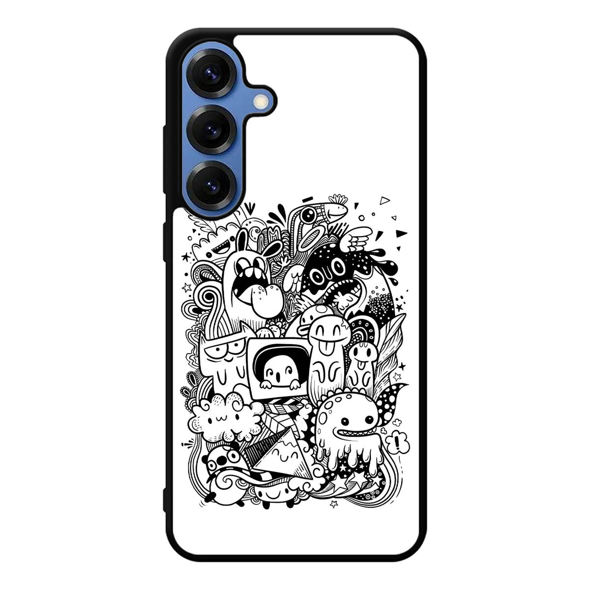 Doodle Art White Samsung Galaxy S25 Case Back Covers MGC0064