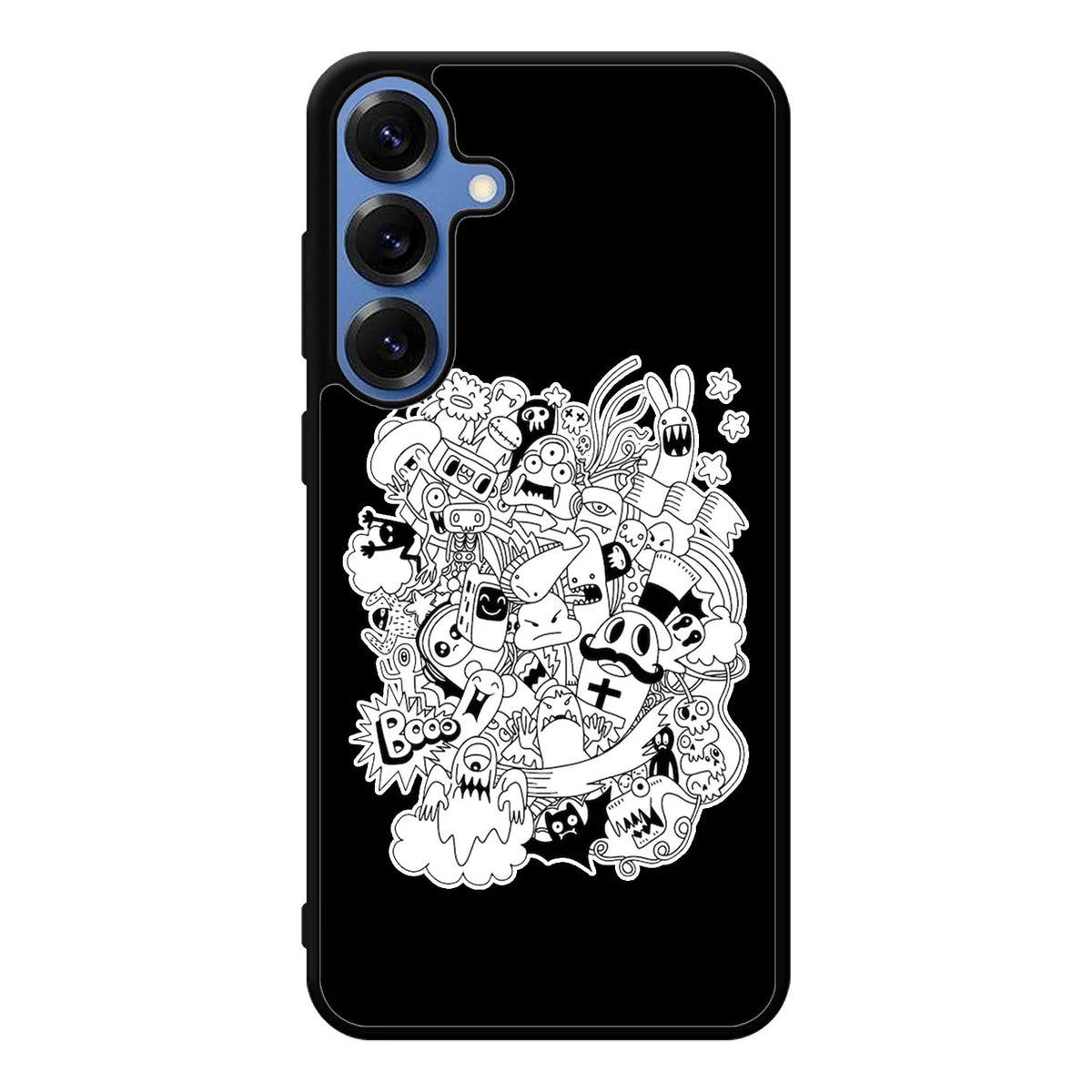 Doodle Art Black Samsung Galaxy S25 Plus Case Back Covers MGC0059