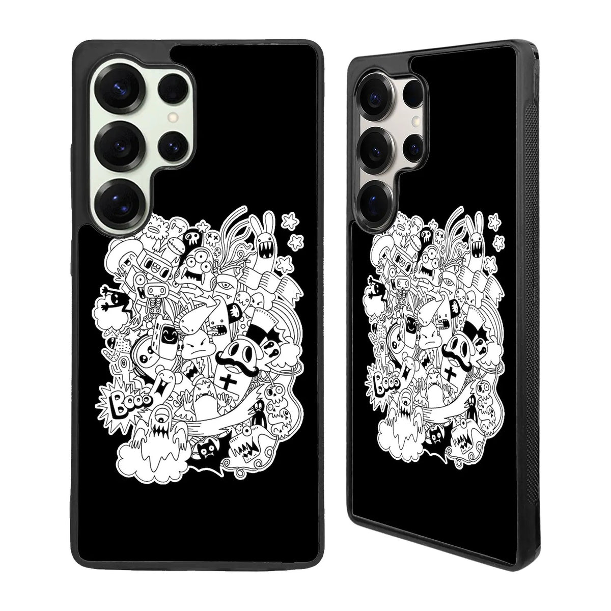 Doodle Art Black Samsung Galaxy S25 Ultra Case Back Covers MGC0059
