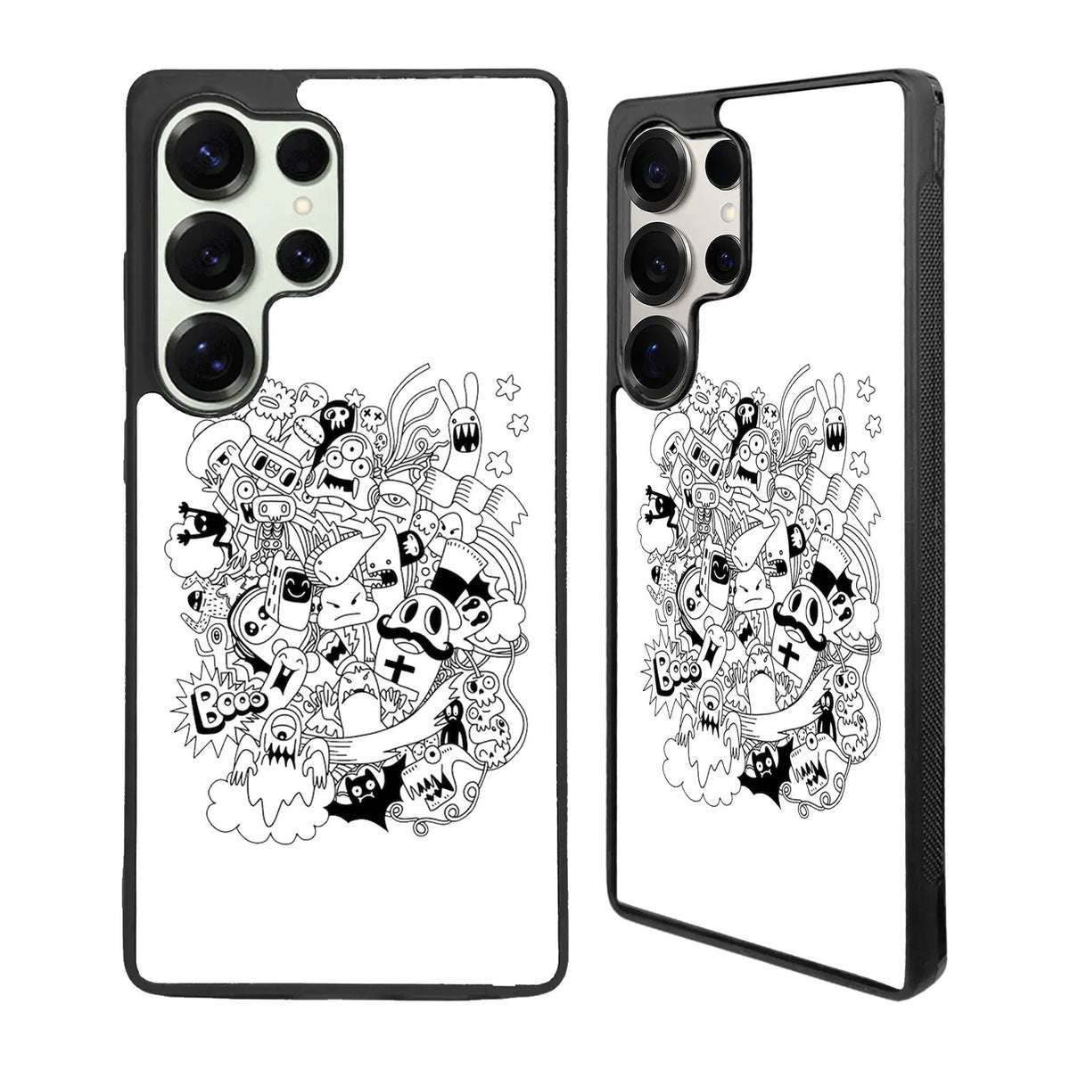Doodle Art White Samsung Galaxy S25 Ultra Case Back Covers MGC0065