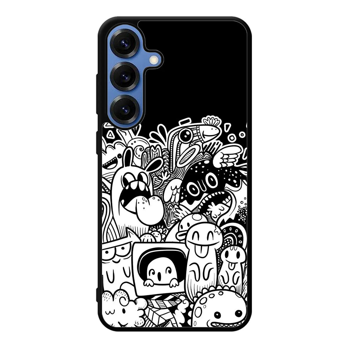 Doodle Art Black Samsung Galaxy S25 Plus Case Back Covers MGC0060