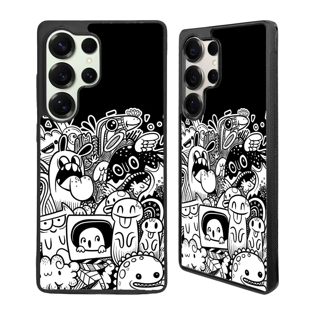 Doodle Art Black Samsung Galaxy S25 Ultra Case Back Covers MGC0060