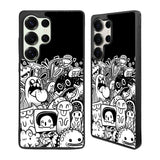 Doodle Art Black Samsung Galaxy S25 Ultra Case Back Covers MGC0060