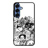 Doodle Art White Samsung Galaxy S25 Case Back Covers MGC0066
