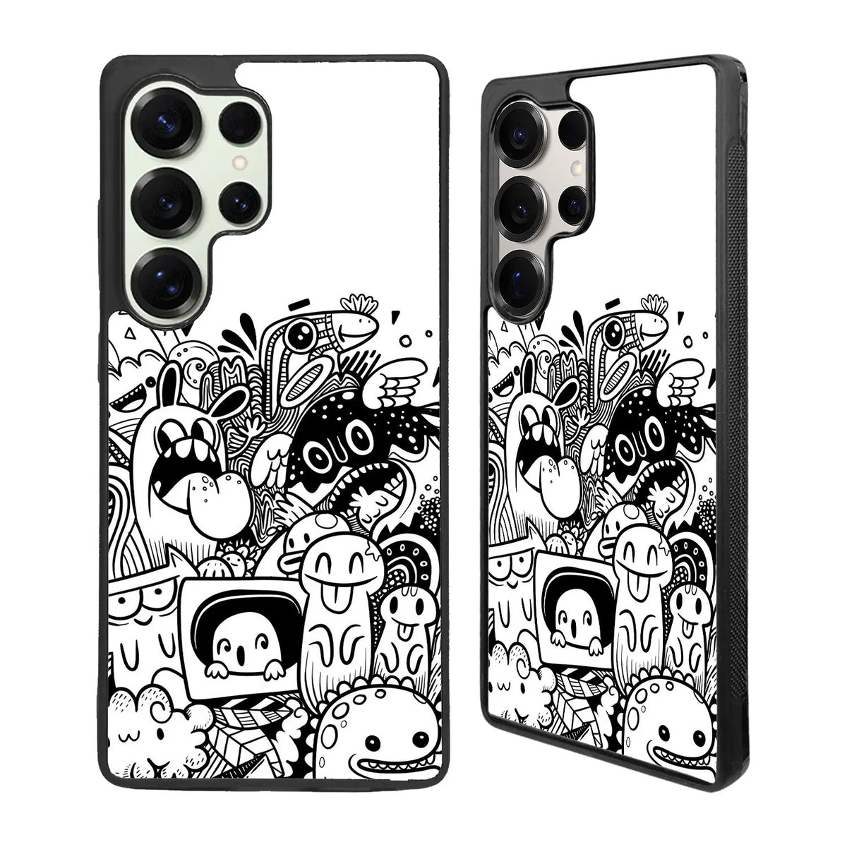 Doodle Art White Samsung Galaxy S25 Ultra Case Back Covers MGC0066