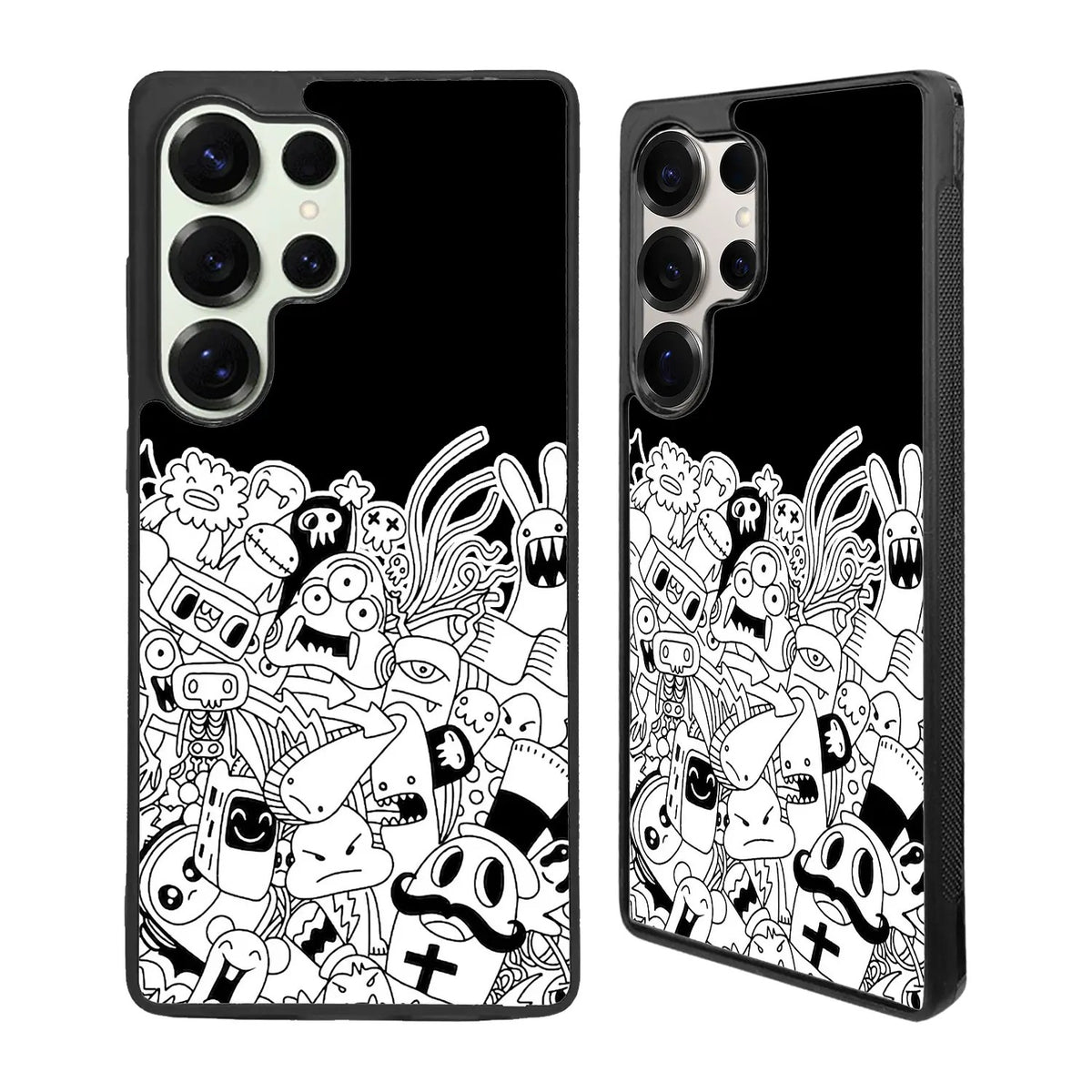 Doodle Art Black Samsung Galaxy S25 Ultra Case Back Covers MGC0061