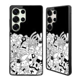 Doodle Art Black Samsung Galaxy S25 Ultra Case Back Covers MGC0061