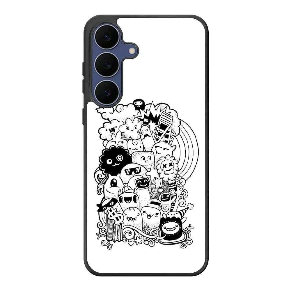 Doodle Art Samsung Galaxy S25 FE Case Back Covers MGC0070