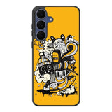 Doodle Art Yellow Samsung Galaxy S25 FE Case Back Covers MGC0075