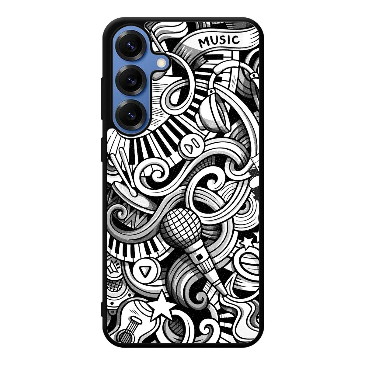 Music Doodle Art Samsung Galaxy S25 Case Back Covers MGC0104