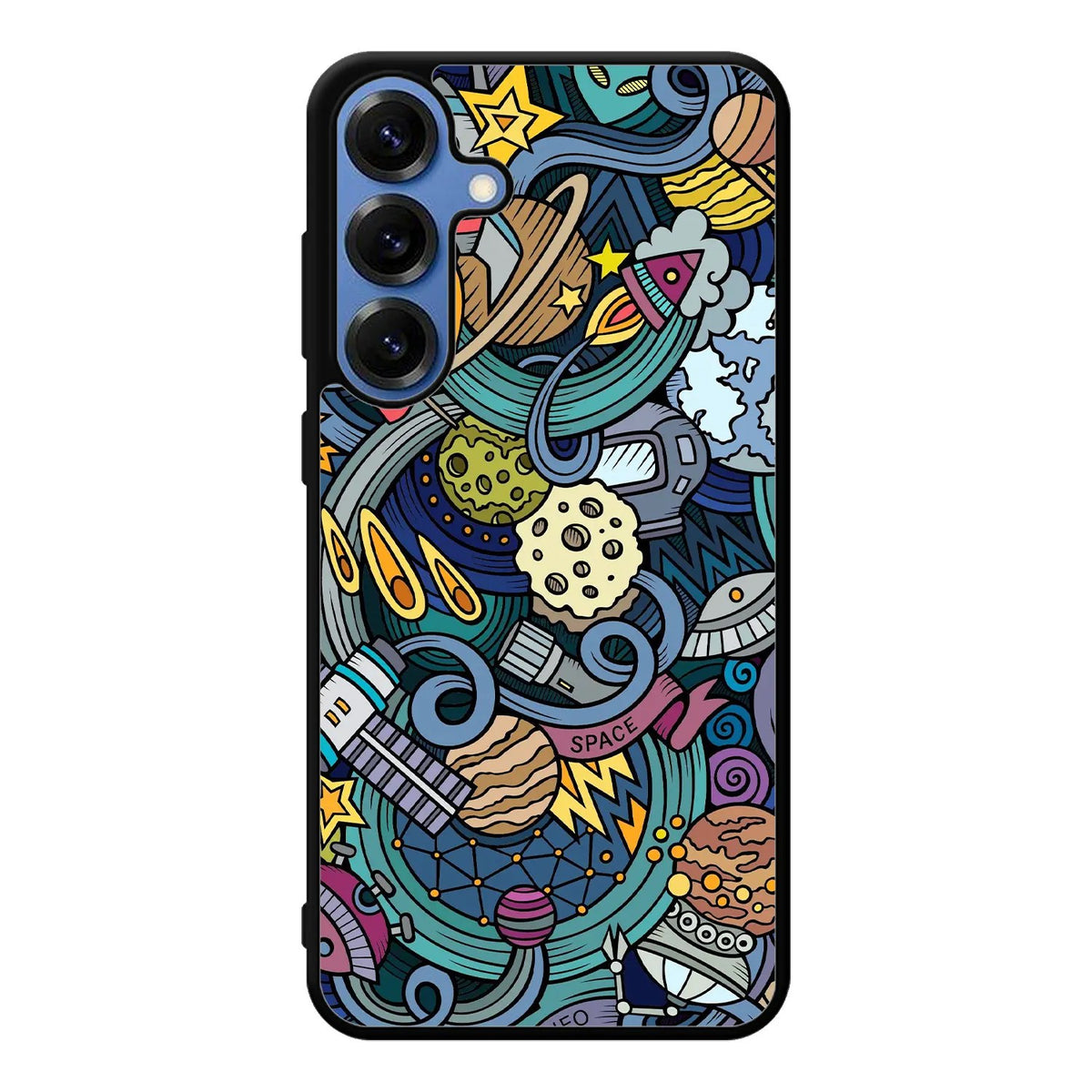 Doodle Space Art Samsung Galaxy S25 Case Back Covers MGC0077