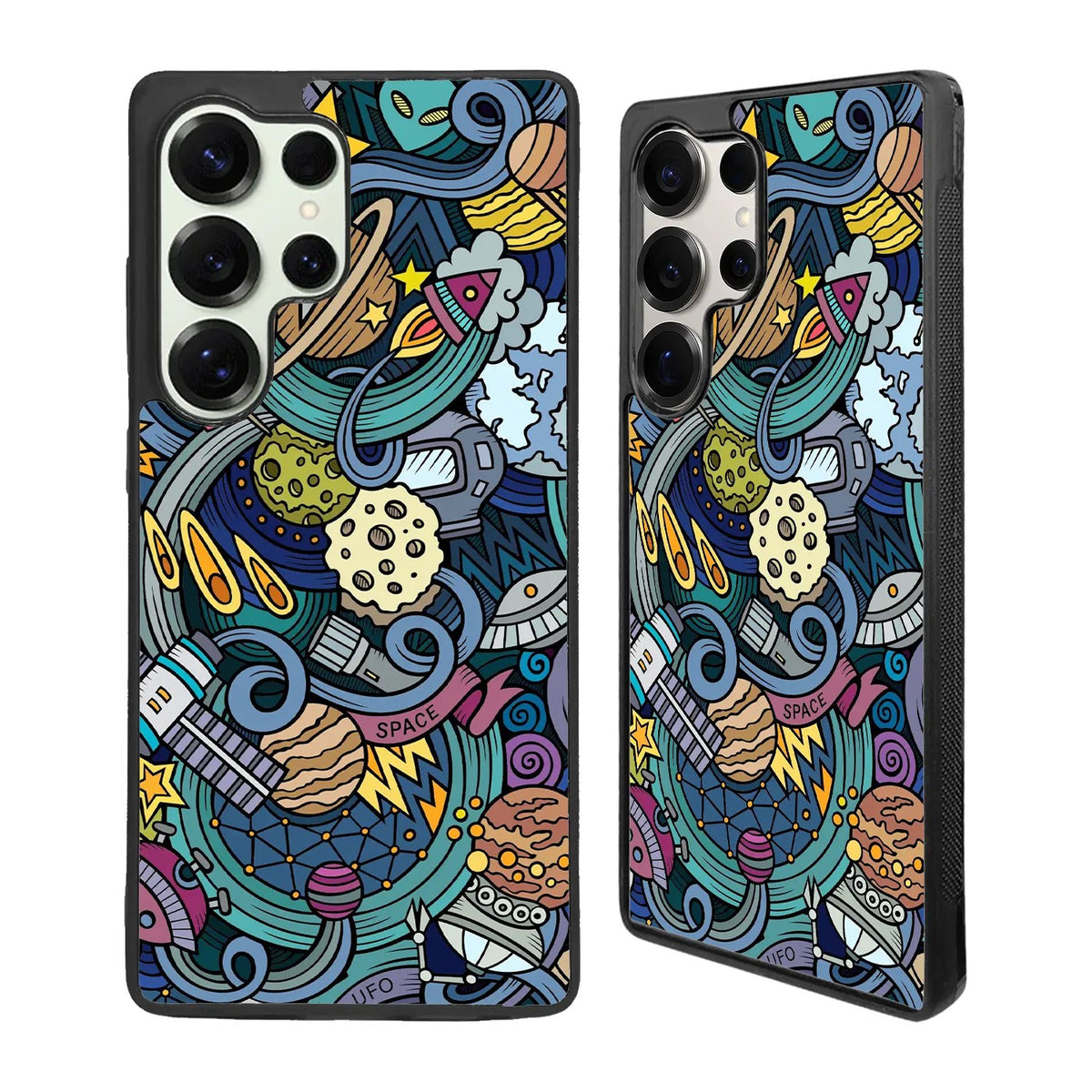 Doodle Space Art Samsung Galaxy S25 Ultra Case Back Covers MGC0077